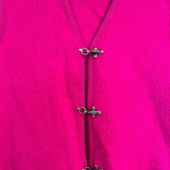 Vintage Tally-Ho Hot Magenta Pink 100% Wool Sweater Vest Sz L - Picture 7 of 7